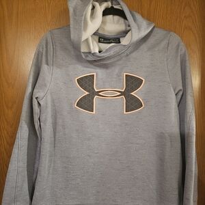 Under Armour Gray Hoodie with Pink Logo